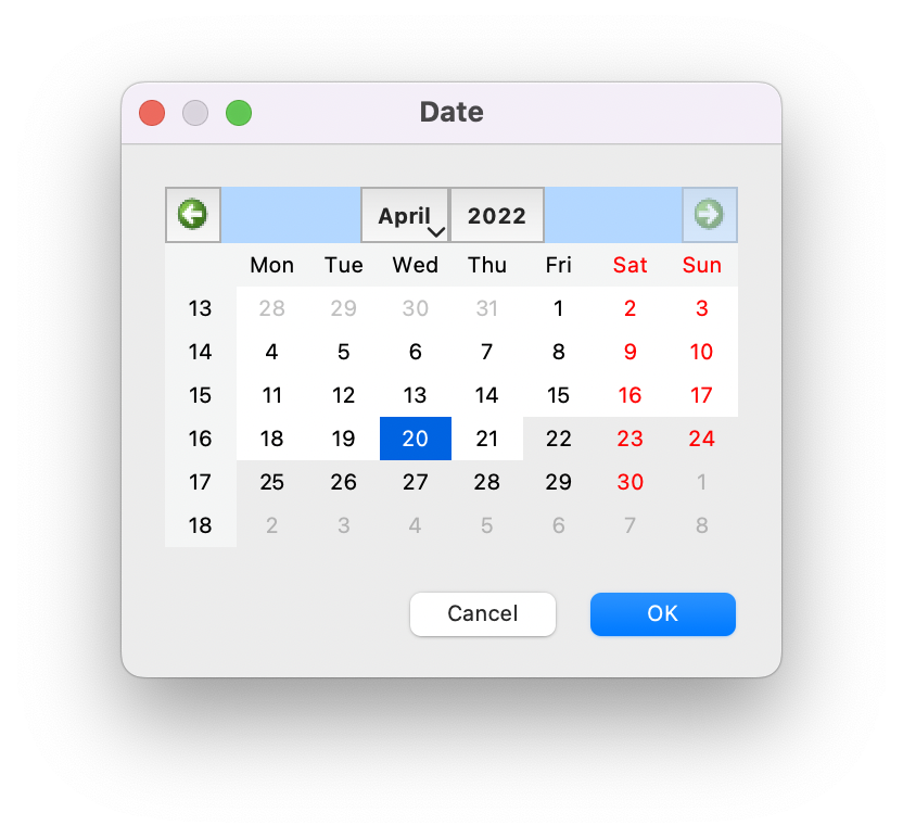 Date picker
